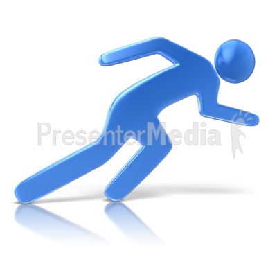 Sprinting Character Pose Presentation clipart