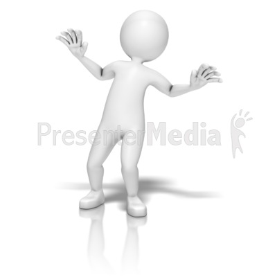 Stick Figure Afraid Presentation clipart