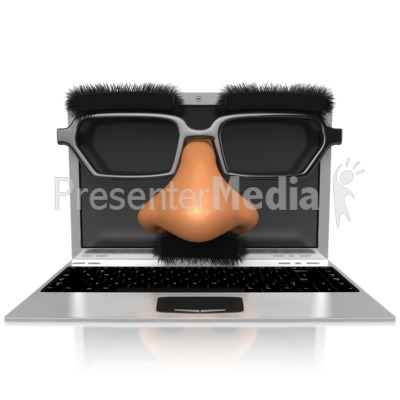 Laptop Disguise Presentation clipart