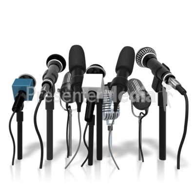 Group Microphones Presentation clipart