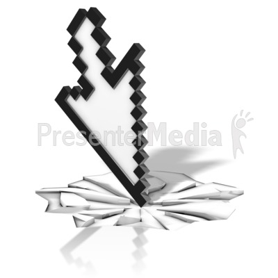Computer Arrow Cracking Ground Presentation clipart