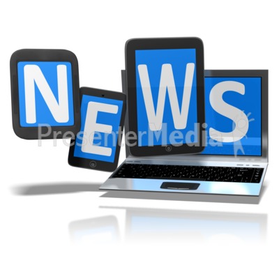 News On Digital Devices Presentation clipart