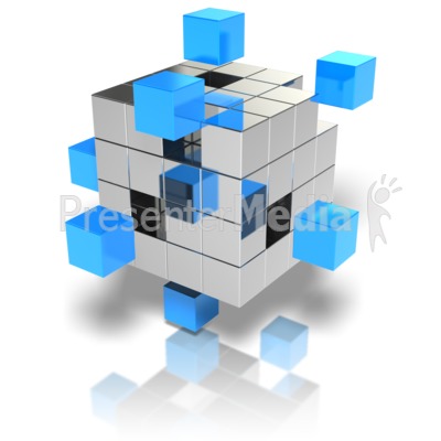 Cubes Stand Out Presentation clipart