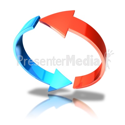 Arrows Tail Spin Multi Colored Presentation clipart