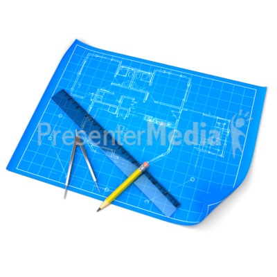 Blueprint Draft Set Presentation clipart