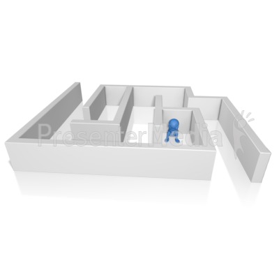 Lost In Maze Presentation clipart