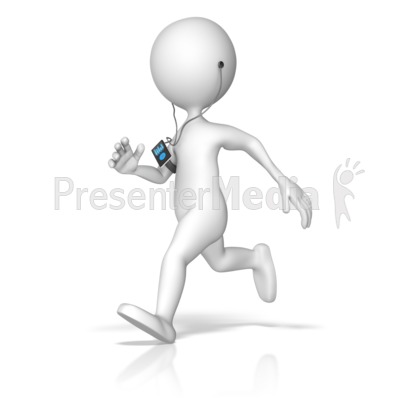 Exercising Listening To Media Device Presentation clipart