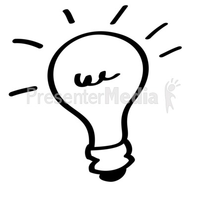 Lightbulb Doodle Presentation clipart