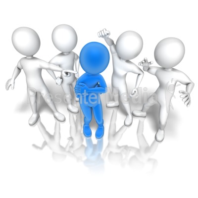 Stick Figure Group Bullying Presentation clipart
