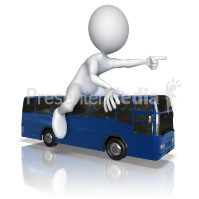 Figure Bus Travel Journey Presentation clipart