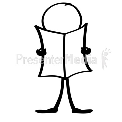 Line Figure Newspaper Presentation clipart