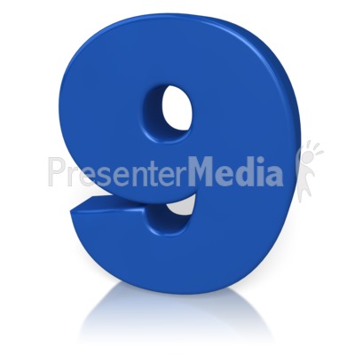 Number Nine Presentation clipart