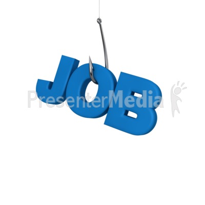 Trying To Hook A Job Presentation clipart