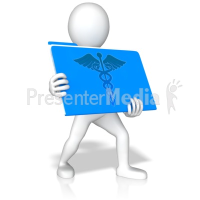 Stick Figure Holding Medical Record Presentation clipart