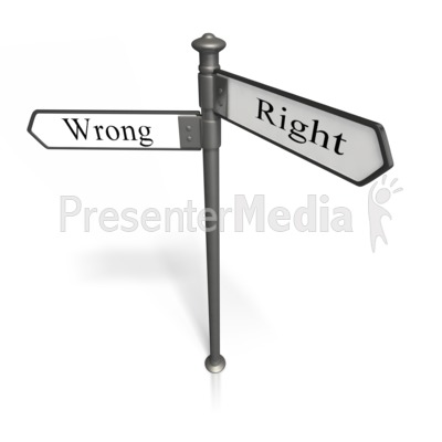 Right And Wrong Presentation clipart