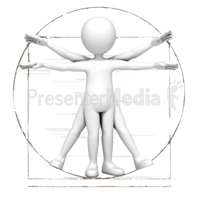 Vitruvian Stick Figure Presentation clipart