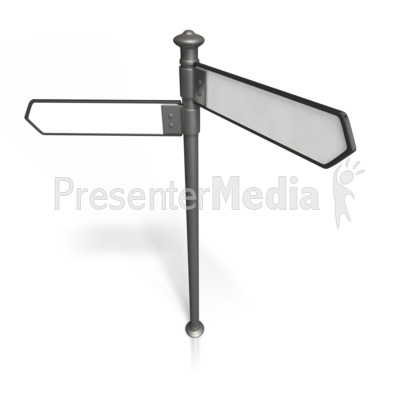Blank Street Sign Presentation clipart