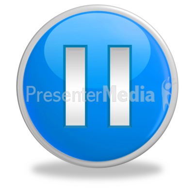 Glossy Pause Button Up Presentation clipart