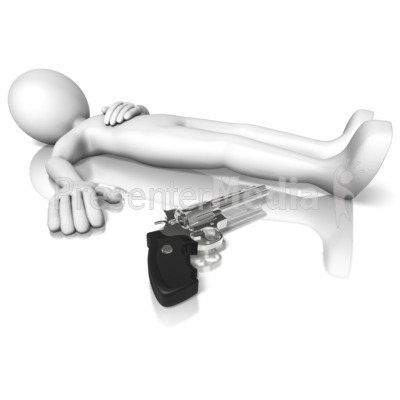Stick Figure Gun Presentation clipart