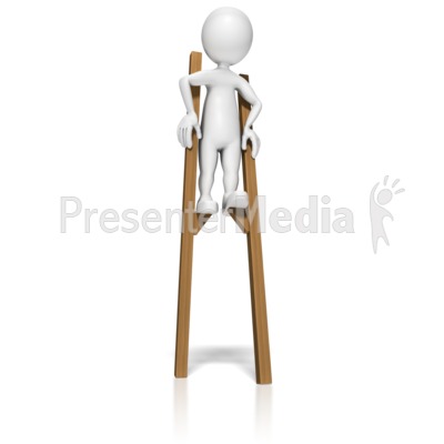 Stick Figure On Stilts Presentation clipart