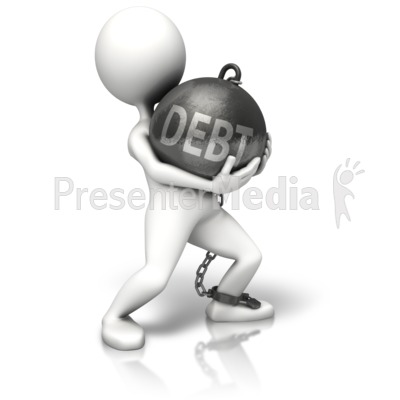 Walking Debt Chain Ball Presentation clipart