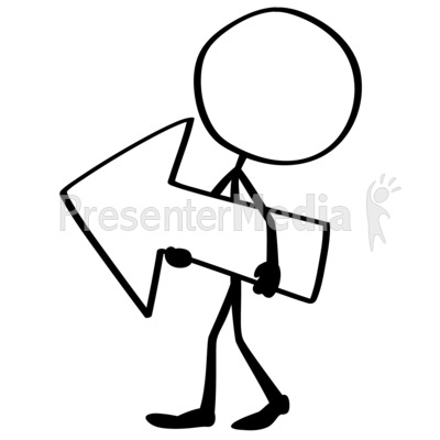 Line Figure Arrow Left Presentation clipart