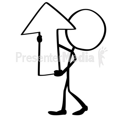 Line Figure Arrow Up Presentation clipart