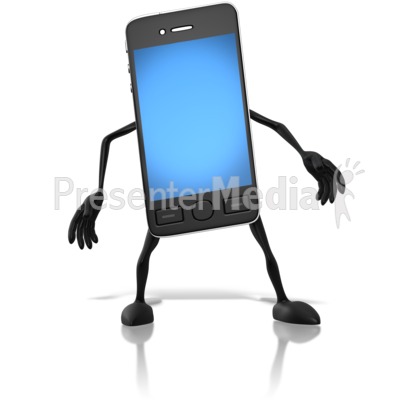 Smart Phone Character Presentation clipart