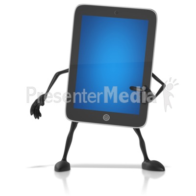 Tablet Character Presentation clipart