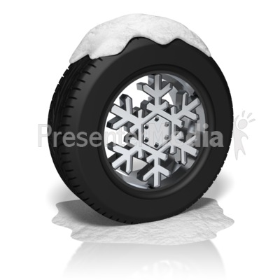 Snow Tire Rim Presentation clipart