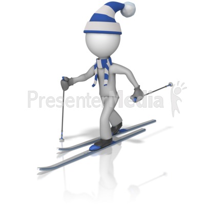 Cross Country Skier Figure Presentation clipart