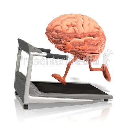Brain Running On Treadmill Presentation clipart