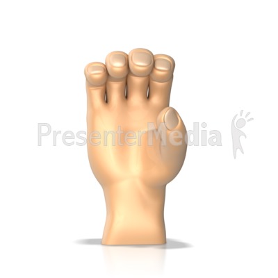 Sign Language letter C Presentation clipart