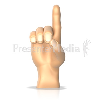 Sign Language Letter D Presentation clipart