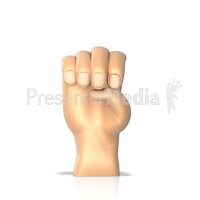 Sign Language Letter E Presentation clipart