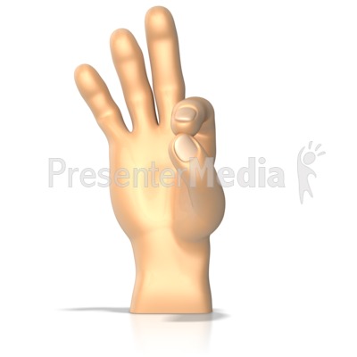 Sign Language Letter F Presentation clipart