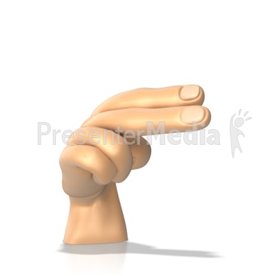 Sign Language Letter H Presentation clipart