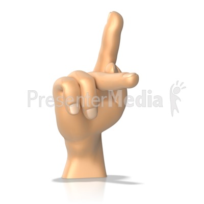 Sign Language Letter K Presentation clipart