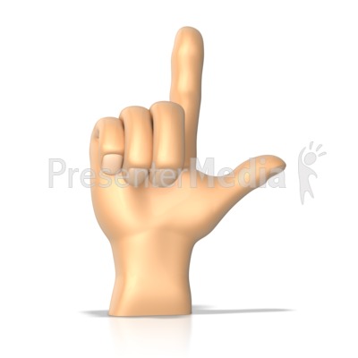 Sign Language Letter L Presentation clipart
