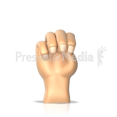 Sign Language Letter M Presentation clipart