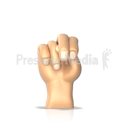 Sign Language Letter N Presentation clipart