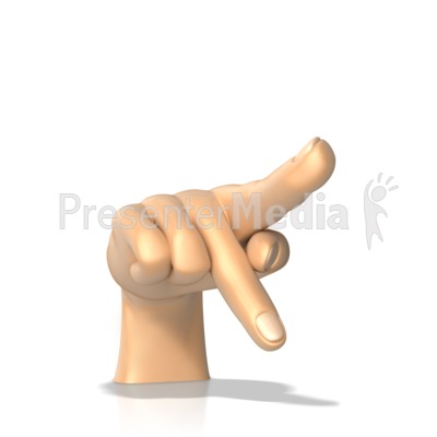 Sign Language Letter P Presentation clipart