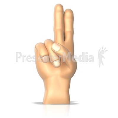 Sign Language Letter U Presentation clipart