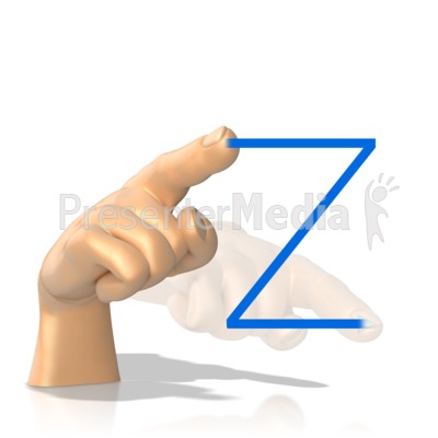 Sign Language Letter Z Presentation clipart
