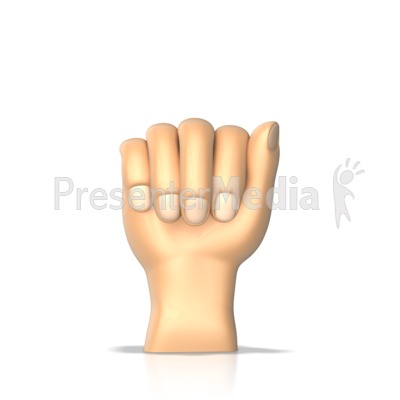 Sign Language Letter A Presentation clipart