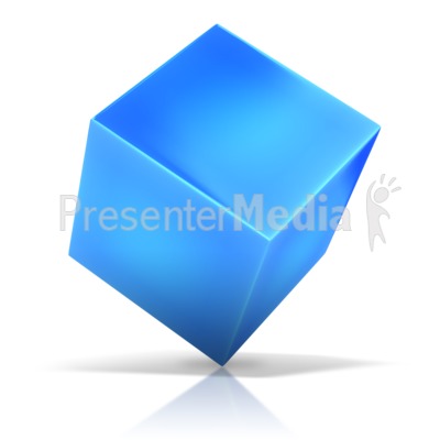 Cube Standing On Corner Presentation clipart