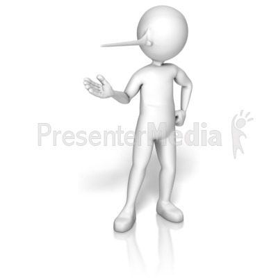 Stick Figure Long Nose Presentation clipart