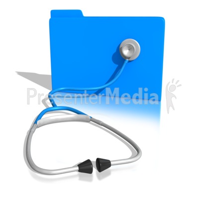 Stethoscope On a Folder Presentation clipart