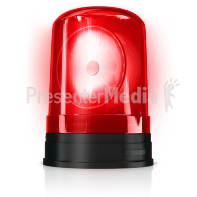 Lit Up Cylinder Siren Presentation clipart