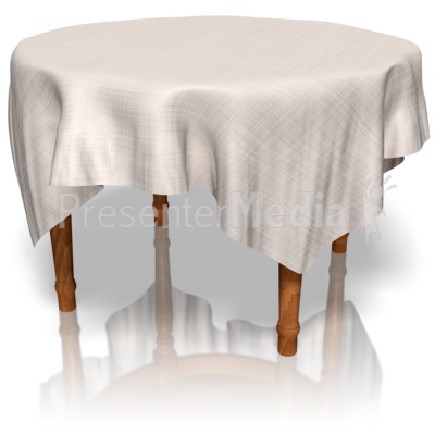 Table With Cloth Presentation clipart